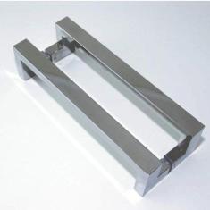 Puxador para Porta Duplo em Inox Tokyo 40cm Geris