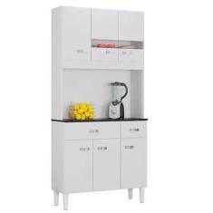 Cozinha Compacta Manu 6 Portas 2 Gavetas Poquema, branco