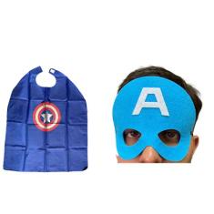 Kit Fantasia Capa e Máscara Menino capitão Infantil festas - Lynx Prod