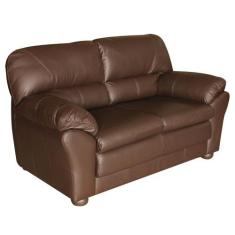 Sofá 2 Lugares Laura 160cm Couro Chocolate G03 - Gran Belo