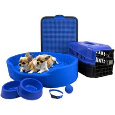 Kit Pet Pequeno Cama Europa Sanitário Transporte Acessórios - Supri Pe