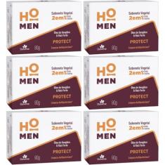 6UN Sabonete Corpo E Barba Antibacteriano HoMen 90g Davene (6)