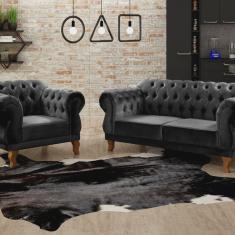 Sofá 2 e 1 Lugares Duquesa Decoração Sala Recepção Retrô