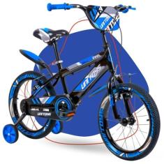 Bicicleta Infantil Aro 16 Pro Aventura Azul Unitoys