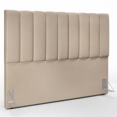 Cabeceira Cama Box Casal Queen 160 Cm Dália W01 Suede Bege