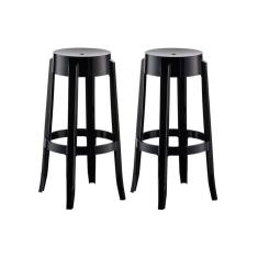 Banqueta Sala de Jantar Shine UZ8007 Kit 2 Un Preto - Kappesberg