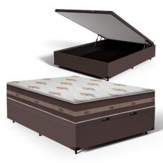 Cama Box Com Baú Viúva + Colchão De Molas - Anjos - Classic Superlasti