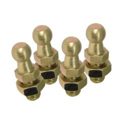 Kit 4 Pino Esférico Amortecedor Capô e Porta-Malas Universal com Porca – 10mm Esfera 8mm Rosca