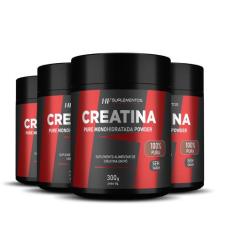 4x creatina em pó 3g pura hf suplements 300g