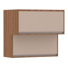 Armário Aéreo 80cm 2 Portas Basculantes Lari Vanilla