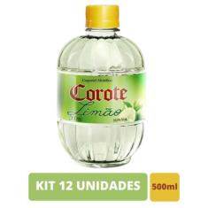 Corote Aguardente Cachaça Coquetel Limão 500Ml - Kit Com 12 Unidades