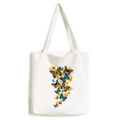 Borboletas com , sacola de lona, bolsa de compras, bolsa casual