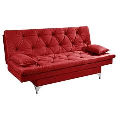 Sofa Cama Austria 3 Posições Reclinavel Essencial Estofados Vermelho