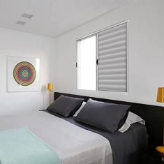 Janela de Alumínio Veneziana 100x100cm 3 Folhas Hale Esquadrias Branco