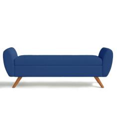 Recamier Bau Grecia 1,20M Suede Azul Marinho - Clique Decor