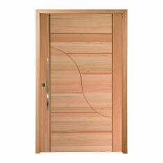 Porta Pivotante Maciça 214x109cm Eucalipto Pm91 Sublime Cruzeiro Portas Marroml