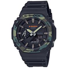 Relógio CASIO G-SHOCK masc. anadigi camuflado GA-2100SU-1ADR