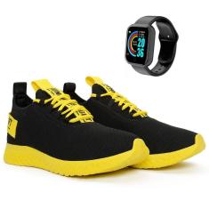 Kit Tênis Academia Masculino Caminhada Treino Malhar Musculação Olymp BF Shoes + Smartwatch D20