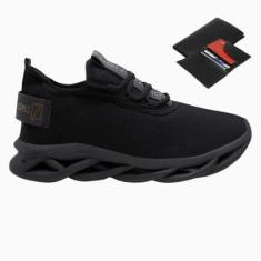 Tênis Masculino Esporte Cardaço Corrida Academia Dia a Dia + Carteira-Masculino