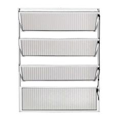 Janela de Alumínio Branco Vitro Basculante Hale Esquadrias - 0.60 (L) 