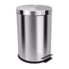 Lixeira 12 Litros Com Pedal Aço Inox Cesto Interno Removível - JSN