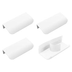 MOROBOR Pacote com 4 puxadores de borda de dedo, puxadores de gaveta de armário instantâneos autoadesivos puxadores ocultos puxador de gaveta estilo moderno para armário hardware gaveta roupeiro, 80