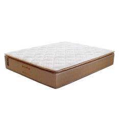 Colchão Queen Brilhante Mola Ensacada (30x158x198) Marrom e Bege - Pro