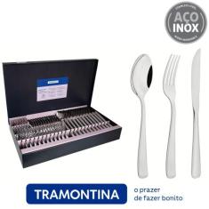 Faqueiro Pacific com 72 Peças em Aço Inox com Facas para Churrasco - T