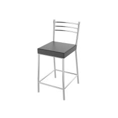 Banqueta Cromada Quadrada Turim Baixa 50cm - Flape