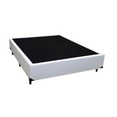 Cama Box Blindado Casal King Design Sintético Branco 138x188x40