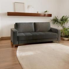 Sofá Living 3 Lugares em Linho Orion - Castellar Móbile