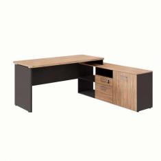 Mesa de Escritório Yaris 1 PT 2 GV Ameixa e Preta - GEBBWEB