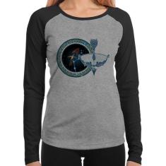 Baby Look Raglan Signo Sagitário Astrologia Manga Longa - Foca na Moda