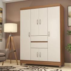 Guarda Roupa Solteiro Ambiente Ecom 2 Amêndola Touch Off White – Demóbile