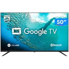Tv Philips Smart Google Tv 4K HDR 50 Comando de Voz Dolby Audio 50PUG7