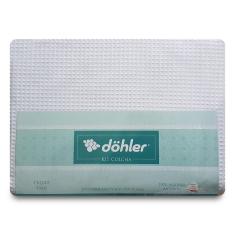 Colcha Solteiro Dohler Piquet 2 Peças Branca