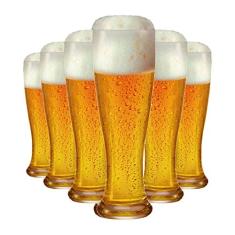 Ruvolo, Jogo de Copo de Vidro Weis, Copo para Cerveja 6 pcs, 665ml