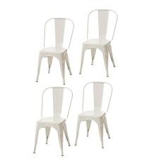Conjunto 4 Cadeiras Tolix Neew House Branco