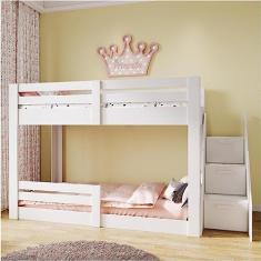 Beliche Montessoriano Star Plus com Grade e Escada Casatema Branco