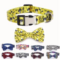 Coleira de gravata borboleta para cães, linda gravata borboleta para gatos, fivela de metal durável, ajustável para PP, médio, grande, animais de estimação, meninas, meninos, filhotes, gatinhos,