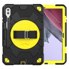 Estojo protetor Capa para tablet compatível com Samsung Galaxy Tab S9 Plus 12,4 polegadas X810/X816B/X818U Capa TPU + PC Capa de corpo inteiro com suporte giratório e alça de mão Capa robusta à prova