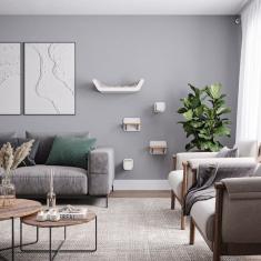 Cama de Parede Para Gatos Estofada Raj 68x30cm Verde