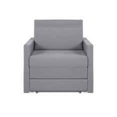 Sofá Cama Castor Solteiro Salerno Max Suede Cinza