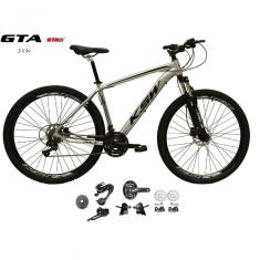 Bicicleta Aro 29 Ksw Xlt Kit 2x9 Gta Sunrun Freio Disco K7 11/36 Pedivela 24/38d Garfo Com Trava - Prata Tam.17