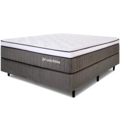 Cama Box com Colchão Viúva Molas Ensacadas Espuma D33 e Pillow de Visco Power Sleep 128x188cm - BF Colchões