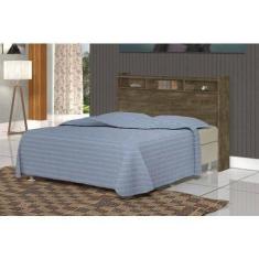 Cabeceira De Casal Melissa 1,60 Castanho Wood Lx - Cambel Móveis - VJ 