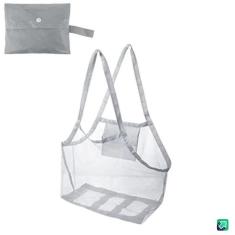 Sacola de brinquedos para praia - bazar do saara, Cinza