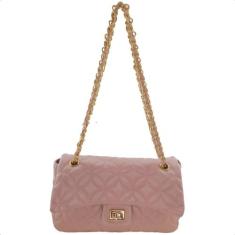 Bolsas Femininas Couro Legitimo Alça Corrente Matelasse Luxo - D'Souz,