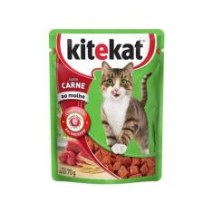 Ração Úmida para Gato Adulto Sachê Kitekat - Carne ao Molho 70g
