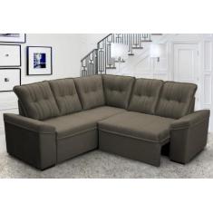 Sofá Canto London Tabaco Suede Velut - King House